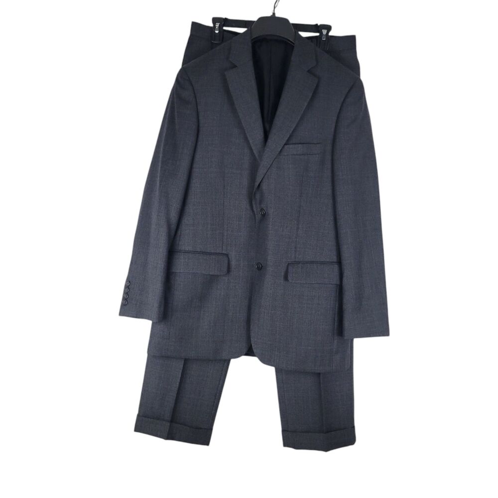 Tasso Elba 2pc Men Suit Size 40R 34W Blazer Pant 38R 32W Wool Cashmere Blend
